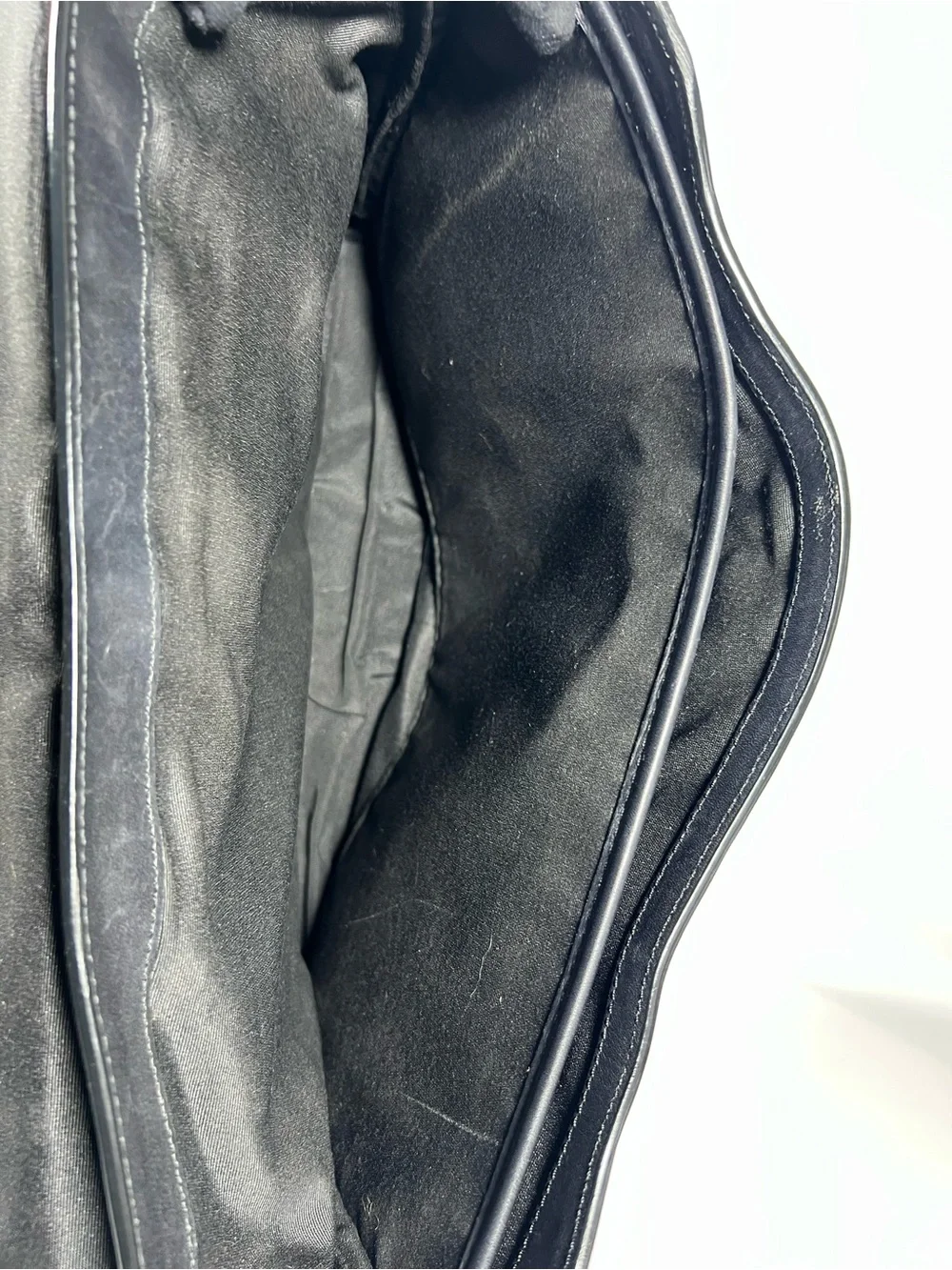 4078: Vintage Coach Black Leather Briefcase Messenger Bag 70304